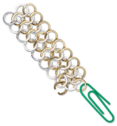 Jump ring chain on a paperclip